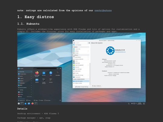 distros screenshot
