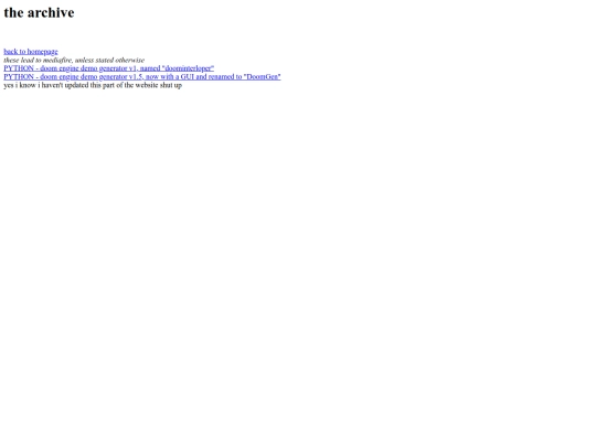 archive screenshot