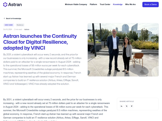 knowledge-base/astran-launches-the-continuity-cloud-for-digital-resilience-adopted-by-vinci/astran-launches-the-continuity-cloud-for-digital-resilience-adopted-by-vinci screenshot