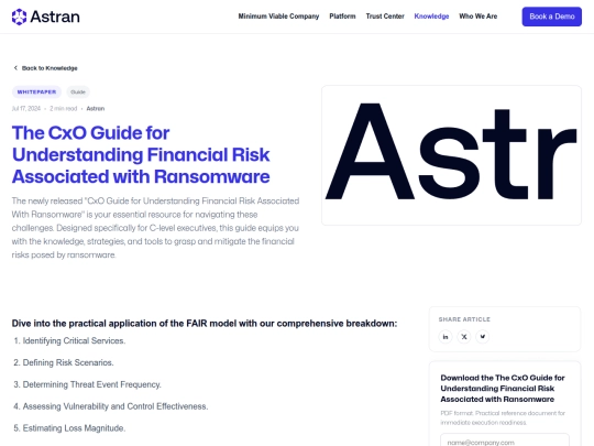 knowledge-base/the-cxo-guide-for-understanding-financial-risk-associated-with-ransomware/the-cxo-guide-for-understanding-financial-risk-associated-with-ransomware screenshot