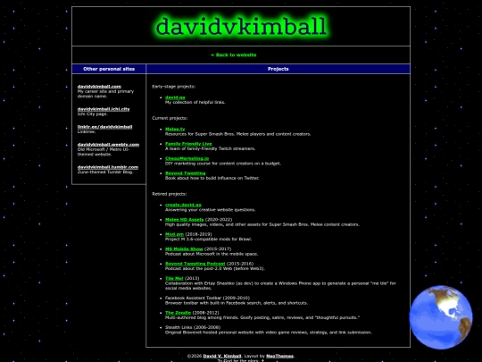 projects screenshot