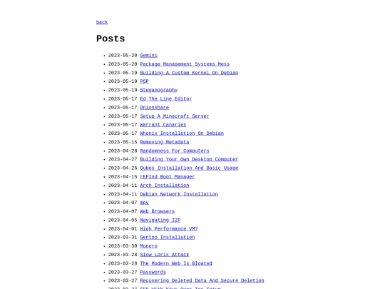 posts screenshot