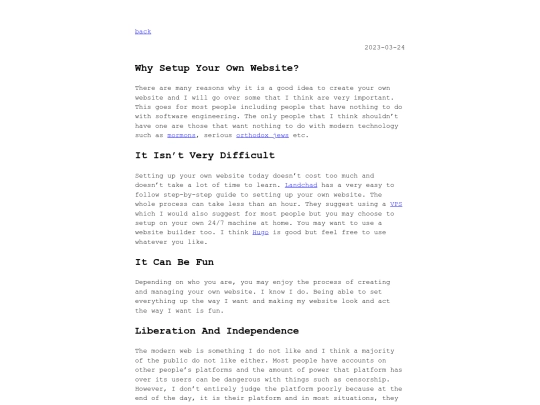 posts/why-setup-your-own-website screenshot