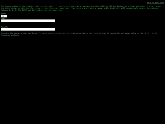 pages/caesar screenshot