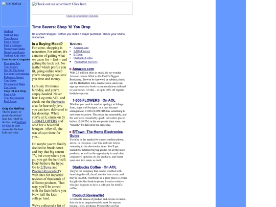 netfind/timesavers/ /shop screenshot