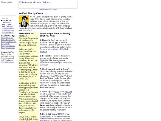 netfind/tips screenshot