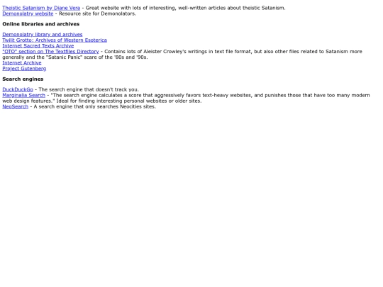 links screenshot