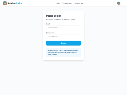 login screenshot
