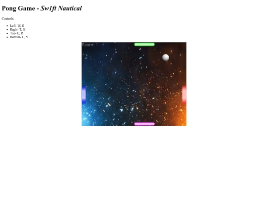 Pong screenshot
