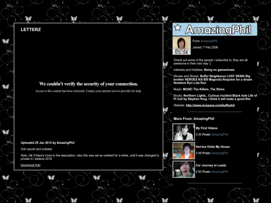 phil vid players/LETTERZ screenshot