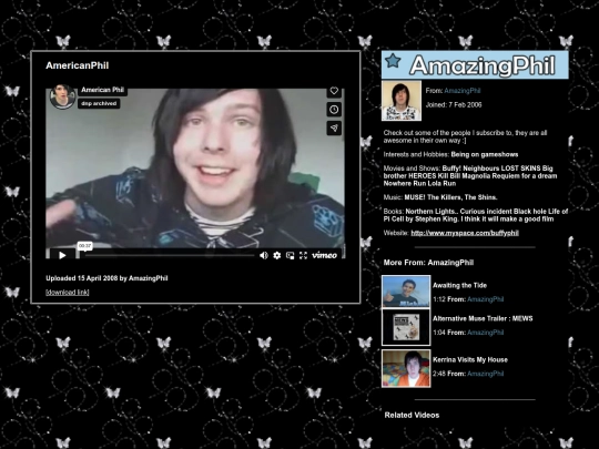 phil vid players/americanphil screenshot