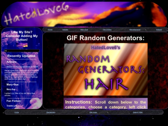 Miscellaneous/Random Generators/GIF Generators/Hair/GIFHair screenshot