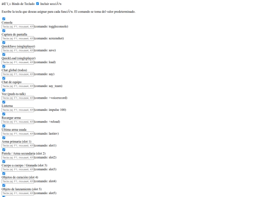 Left 4 Dead/V2.0 Generador de AutoExec.cfg/BindsyTeclado screenshot