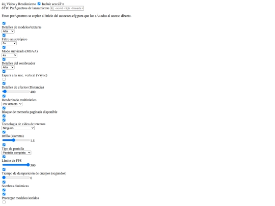 Left 4 Dead/V2.0 Generador de AutoExec.cfg/VideoyRendimiento screenshot