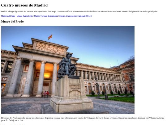 Cuatro Museos de Madrid/madrid screenshot