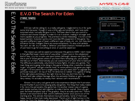 reviews/evo screenshot