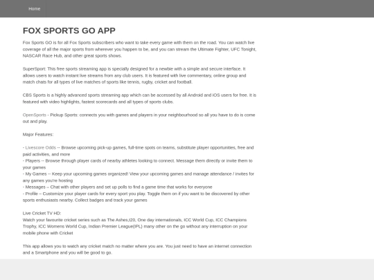 foxsportsgo screenshot