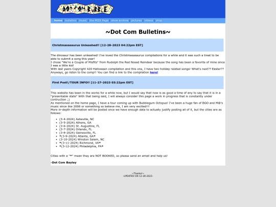 testbulletins screenshot