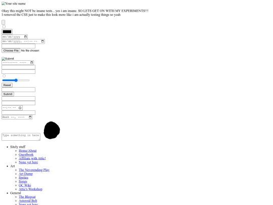 Testpage screenshot