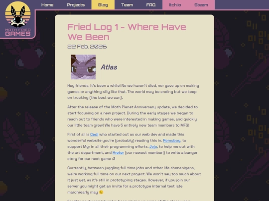 blog/Fried-Log-1-Where-Have-We-Been screenshot