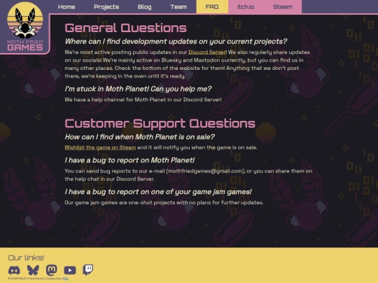 faq screenshot