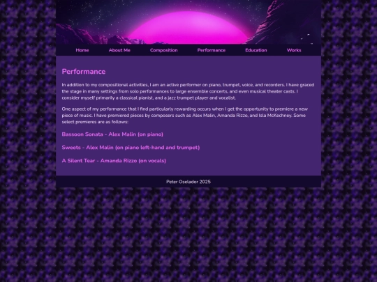 Categories/Performance screenshot