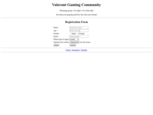 Community/Registration screenshot