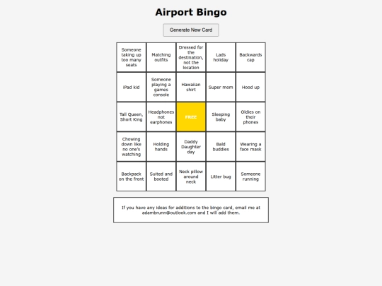 Airport_Bingo screenshot