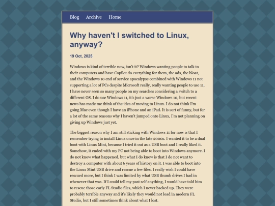 blog/posts/2025-10-19-Why-haven't-I-switched-to-Linux-anyway screenshot