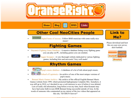 links screenshot
