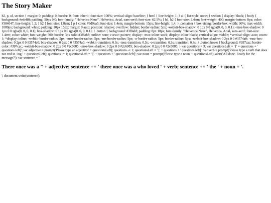 SillySentenceAssignment screenshot