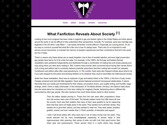 essays/fanfic screenshot