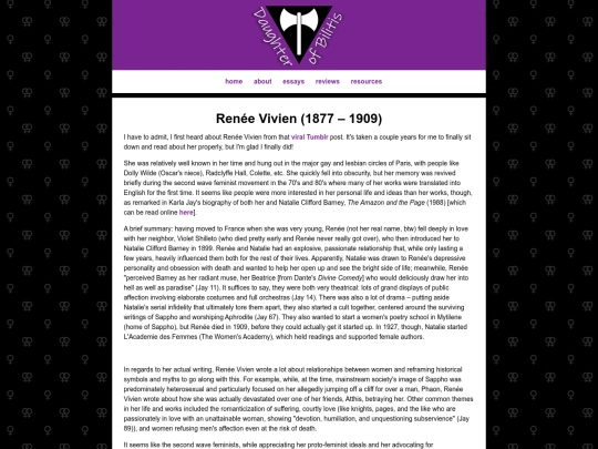 essays/reneevivien screenshot