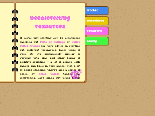 secrets/crafts/needlefelt screenshot