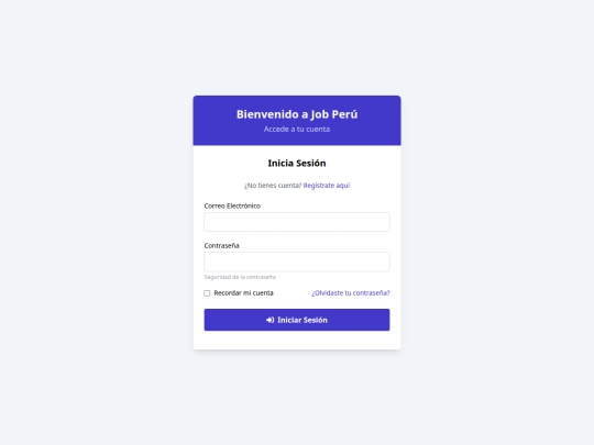 login screenshot