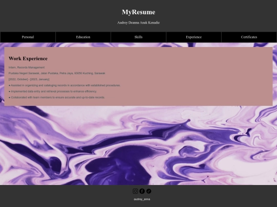 experience screenshot