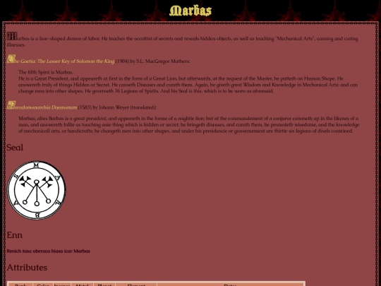 demonolatry/marbas screenshot