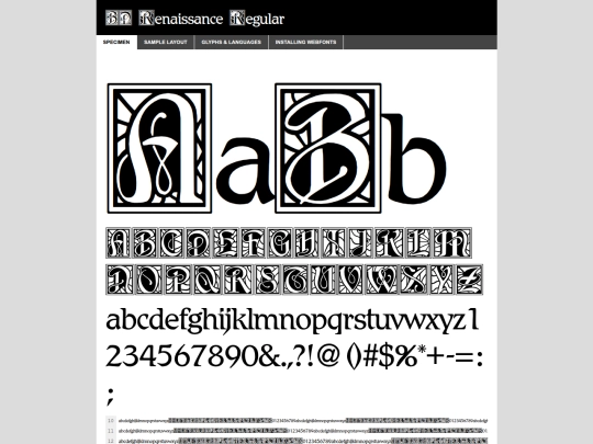 fonts/bd-renaissance/bdrenais-demo screenshot