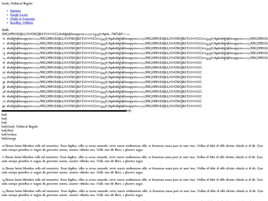 fonts/goudy/goudymediaeval-regular-demo screenshot