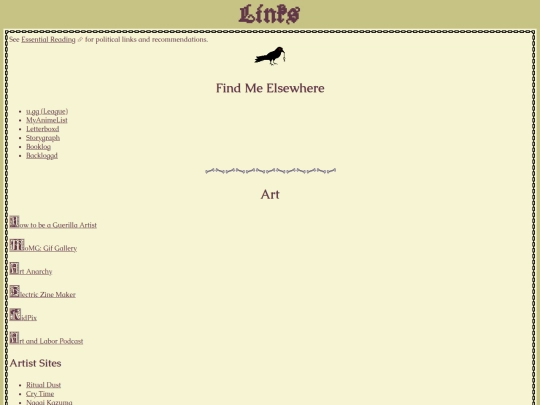 links screenshot