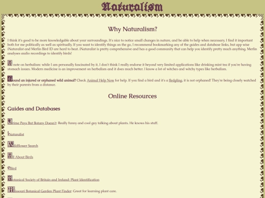 naturalism screenshot