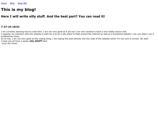 Blog screenshot