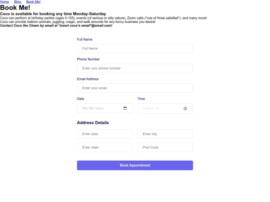 booking screenshot