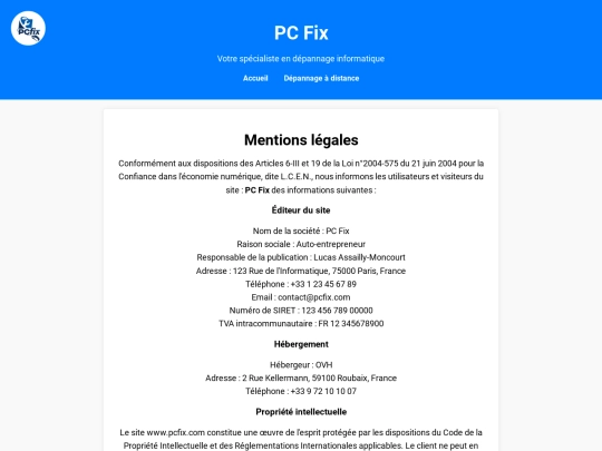 mentions-legales screenshot