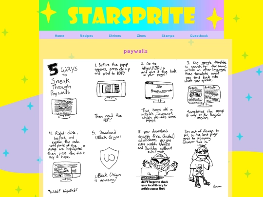 Zines/paywalls screenshot