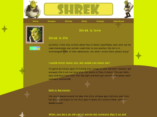 shrines/Shrek/shrekfiction screenshot