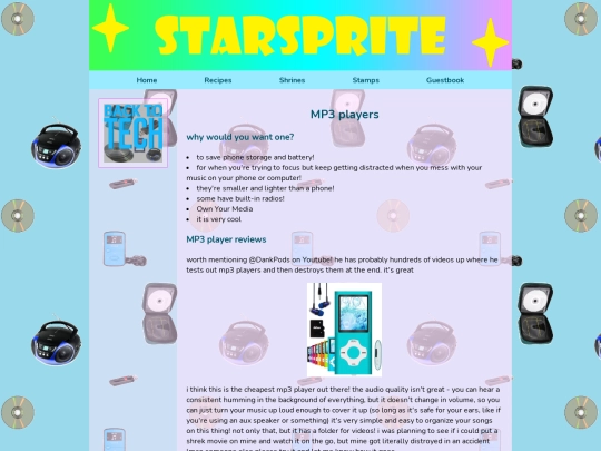 shrines/physical media/MP3players screenshot