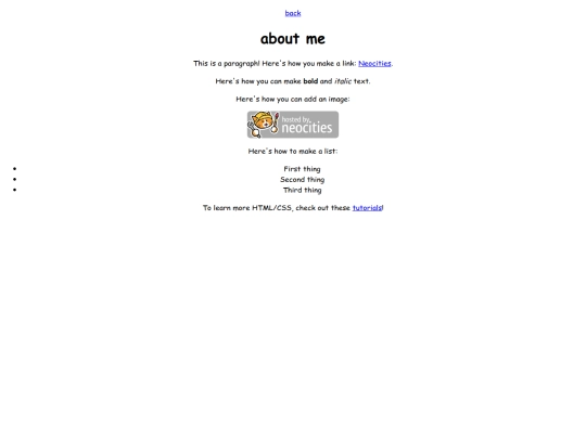 aboutme screenshot