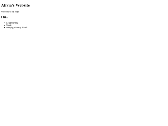 Mywebsite screenshot
