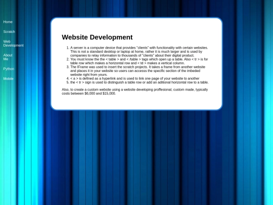 webDev screenshot